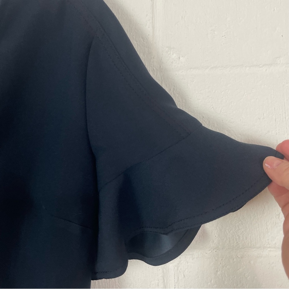 Banana Republic Black V-Neck Flutter Sleeve Dress - Picture 6 of 15
